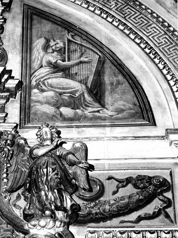 san Silvestro abate in gloria e la trinit&agrave; (dipinto) - ambito romano (sec